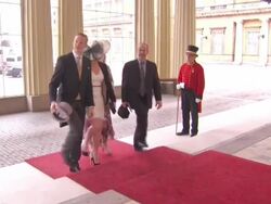 Greg Rutherford Buckingham Palace Arrival News Clip