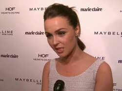 INTERVIEW - Camilla Luddington on what beauty means to her at Marie Claire Celebrates May Cover Stars Stock Footage