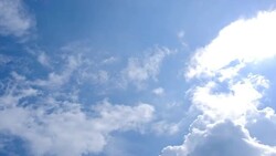 Clean Blue Sky  Sun Clouds TimeLapse Stock Footage