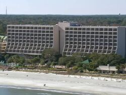 MS AERIAL Shot of Hilton Head Island / South Carolina, United States Stock Footage