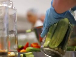 Canning pickles. Pickling cucumbers. Stock Footage