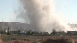 CLEAN : Air strikes hit Kobane as fighting continues News Clip