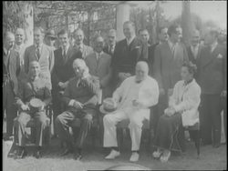 Allied Leaders meet during World War II. News Clip