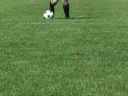 Dribbling with soccer ball Stock Footage