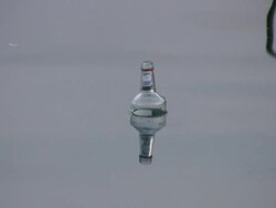 Bottle in the sea Stock Footage
