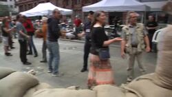 ACTIVISTS BLOCK STOCK EXCHANGE ENTRANCE WITH SAND BAGS Instructional Video