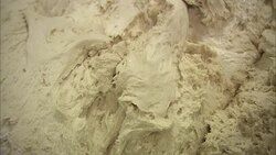 Pretzel dough waits for processing in a factory. Stock Footage