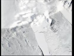 NASA satellite pictures of iceberg off Antarctica Instructional Video