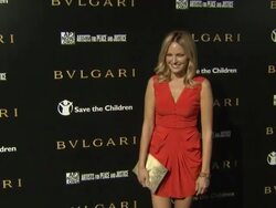 Malin Ackerman at the Bulgari Fundraiser Benefitting Save The Children And Artists For Peace & Justice at Beverly Hills CA. (Footage by WireImage Video/GettyImages) Stock Footage