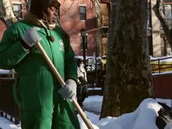 Frigid Temperatures And Snow Hamper NYC Morning Commute Stock Footage