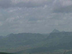 Green landscape with clouds moving Stock Footage