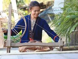 The process of weaving Stock Footage