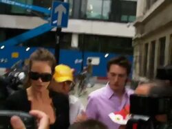 Elle McPherson Visits BBC Radio Two Stock Footage