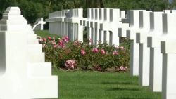 World-war II American cemetery, Colleville-Sur-Mer, France. Stock Footage