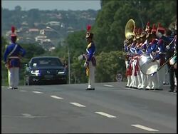 German Chancellor meets Brazilian President Lula at ceremony News Clip