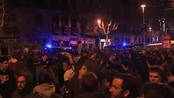 CLEAN : Clashes in Catalonia after Puigdemont arrested in News Clip
