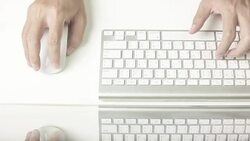 Man's hands typing. Stock Footage