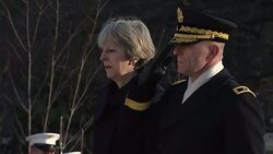 Theresa May Visits Arlington Cemetary, Lays Wreath News Clip