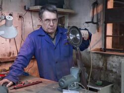 HD DOLLY: Portrait Of Innovative Toolmaker Stock Footage