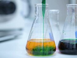 Scientist and Chemistry Laboratory Experiments Stock Footage