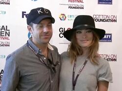 Olivia Wilde and Jason Sudeikis at Global Citizen Festival in Central Park To End Extreme Poverty Stock Footage