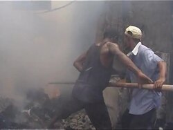 Cargo plane crashes in residential area GRAPHIC IMAGES News Clip