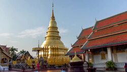 Time lapse of golden pagoda Stock Footage