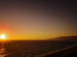 Sunset over sea Stock Footage