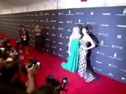 Taylor Schilling, Laura Prepon at The Weinstein Company & Netflix 2014 Golden Globes After Party Stock Footage