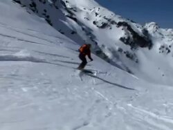HD: Skiing In The Countryside Stock Footage
