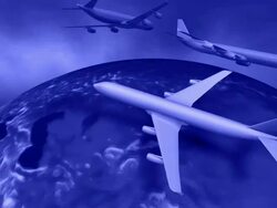 (Loop) Planes Around the World Stock Footage