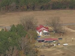 WS AERIAL View of farm house / South Carolina, United States Stock Footage