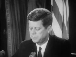 JFK Cuban Missile Crisis speech - Part 4 of 14 Stock Footage
