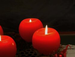 Advent wreath on table Stock Footage