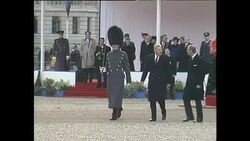 Royals Host Israeli President at Horseguards Parad News Clip