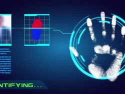 Fingerprint Scanning Security System Stock Footage