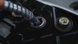 motorcycle refueling Stock Footage