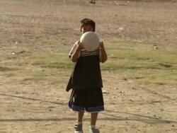 MS TS Shot of group of kids playing football on ground / Buenos Aires, Argentina Stock Footage