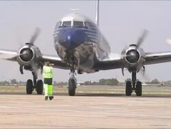 Airplane parking Stock Footage