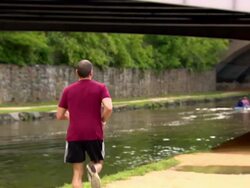 Nabil Runs Past Stock Footage