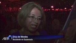 VOICED : Guatemaltecos celebran renuncia de vicepresidenta News Clip