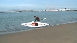Kayaking in an origami boat News Clip