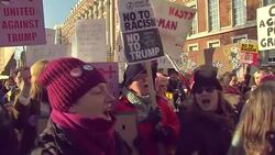 Women's March on London- Protesters Sing About Peace News Clip