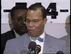 USA : LOUIS FARRAKHAN PRESS CONFERENCE News Clip
