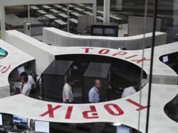 MS Computerized trading floor of  tokyo stock exchange / Tokyo, Tokyo-to, Japan   Stock Footage