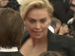 Sean Penn and Charlize Theron - 'Charles James: Beyond Fashion' Costume Institute Gala - Arrivals Stock Footage