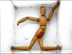 Animated toy in a box Stock Footage