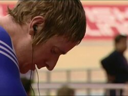 Bradley Wiggins, Cyclist, Training on Rollers News Clip