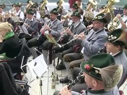  MS View of traditional band at fellhorn / Oberstdorf, Bavaria, Germany  Stock Footage
