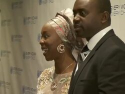Former First Lady of Kwara State, Nigeria, Toyin Saraki and guest at  United Nations Every Woman Every Child Dinner 2012 Stock Footage